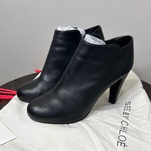 See By Chloe Elegant Black Heeled Boots